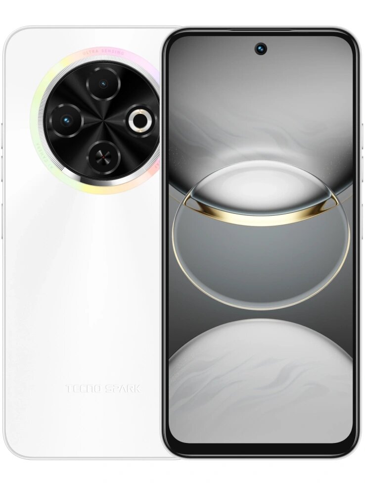 Смартфон Tecno Spark 30C 6ГБ/128ГБ, белый (kl5n 128+6 orbit white)