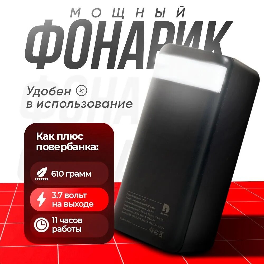Повербанк 70000mah с быстрой зарядкой / Power Bank / пауэрбанк — фото 1