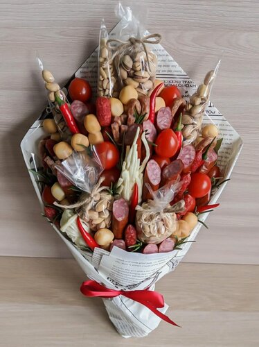 Изображение товара Букет Eat it bouquet "Нескучный вечер", ассорти, 39 см, высота