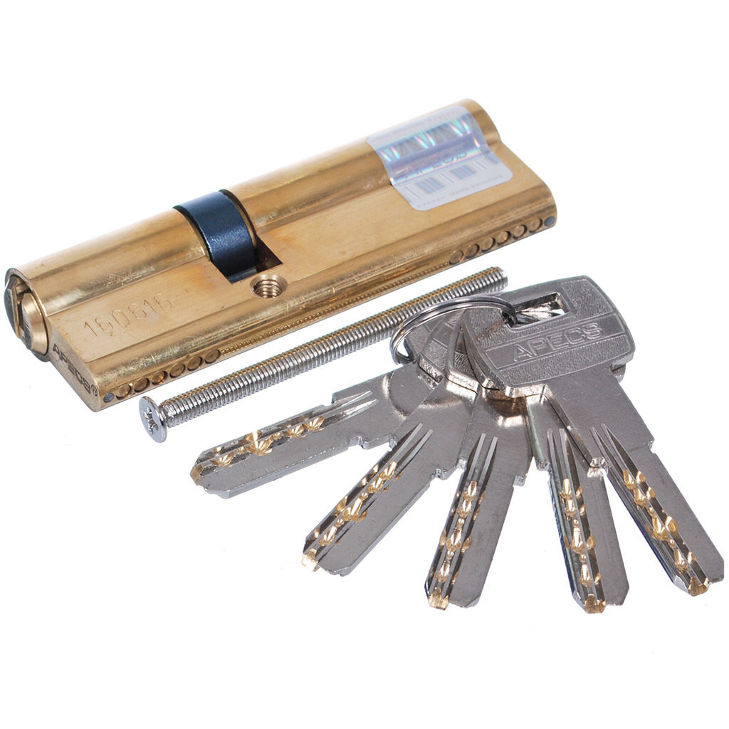 Личинка замка двери Apecs SM-90(35/55)-G 15700 90 мм золото