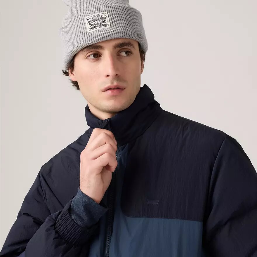 Куртка Levi's Rockridge Short Puffer, размер L, темно-синий — фото 1