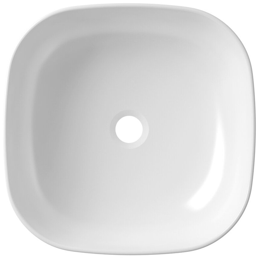 Комплект 3 в 1 Lavinia Boho Bathroom Sink 21520253: накладная фарфоровая раковина 40 см, металлический сифон, донный клапан - фотография № 2