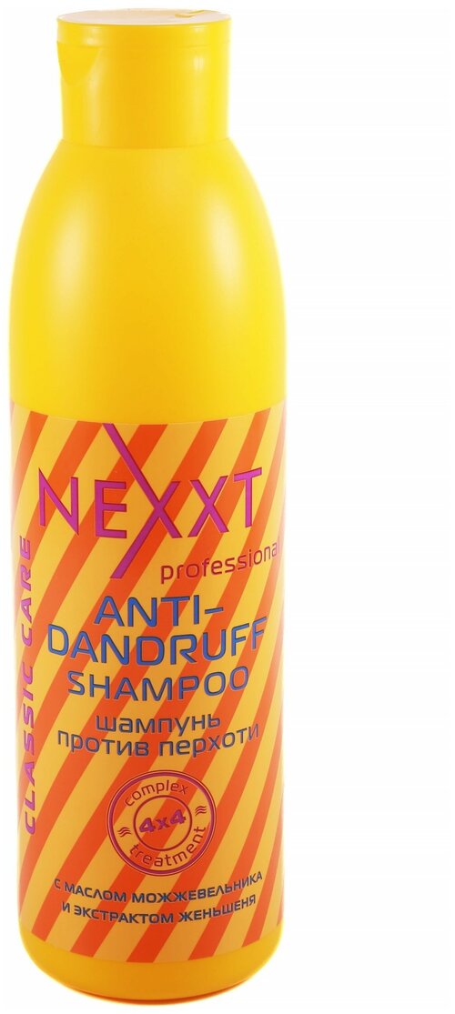 NEXPROF шампунь Professional Classic Сare Anti-Dandruff против перхоти с маслом можжевельника и экстрактом женьшеня, 1000 мл