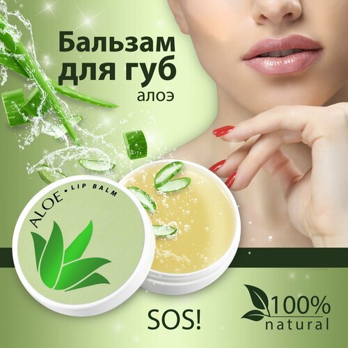 AXIONE Бальзам для губ lip balm ALOE, заживление, алоэ вера 15мл