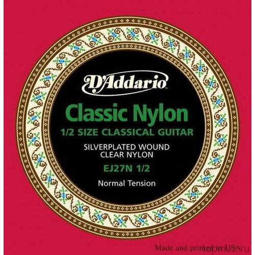 D'ADDARIO EJ27N 1/2 Normal 29-45-струны для 1/2 классической гитары d addario ej27n 1 2 normal 29 45 струны для 1 2 классической гитары