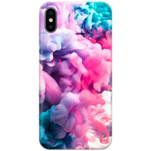 фото Re:pa накладка transparent для apple iphone xs / x с принтом "розово-голубой дым"