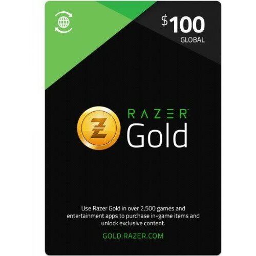 Код пополнения Razer Gold Card номиналом 100 USD Global Gift Card 100 все регионы 14900₽