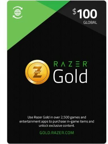 Код пополнения Razer Gold Card номиналом 100 USD Global, Gift Card 100$, все регионы