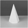 Геометрическая фигура, пирамида 6- гранная, 20 см (гипсовая) - изображение