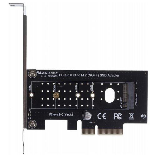 Адаптер PCI-E M.2 NGFF for SSD V2 + Heatsink Ret адаптер noname ngff for ssd v2 heatsink ret asia pcie m2 ngff m key v2