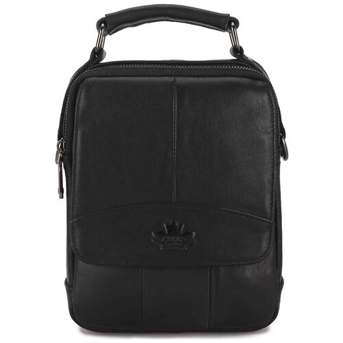 фото Мужская сумка из натуральной кожи «альв» m1439 black zznick