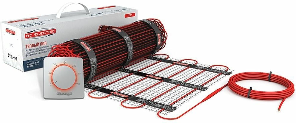 Комплект теплого пола с терморегулятором AC ELECTRIC ACМM 2-150-5 - фото №2