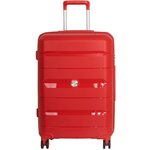 Чемодан L облегченный из полипропилена Supra Luggage, замок TSA, 90 литров, 4 колеса с поворотом на 360 градусов, 51X31X77 см - изображение