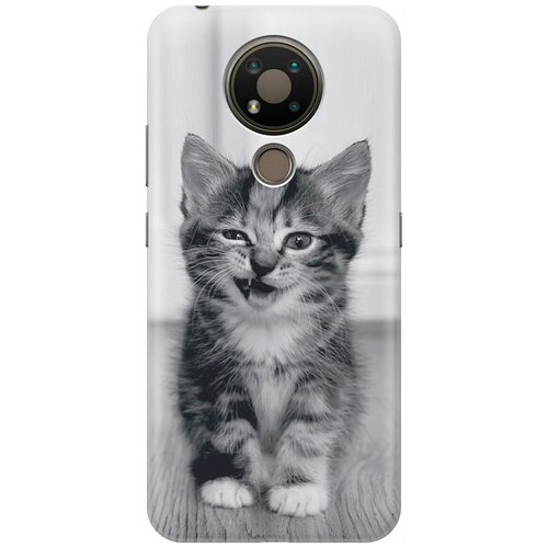 фото Re:pa накладка transparent для nokia 3.4 с принтом "котенок с ухмылкой"