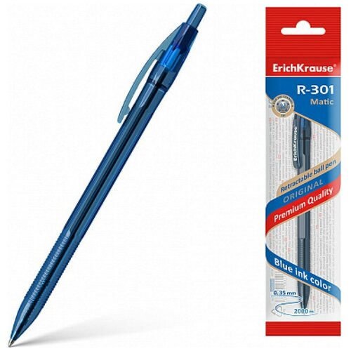 Ручка Original Matic шариковая синяя авто 0.7мм ручка шариковая автоматическая erichkrause r 301 original matic 0 7 цвет чернил зеленый в тубусе по 60 шт