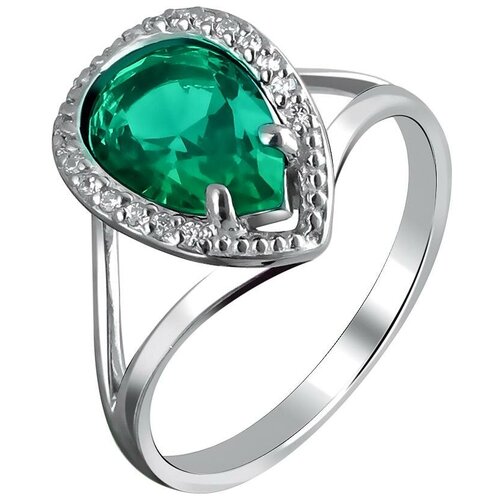 фото Эстет кольцо с фианитами и кварцами из серебра с19к25113-10, размер 16.5