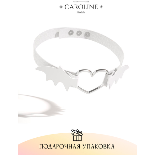 Чокер Caroline Jewelry, длина 39.5 см, белый чокер caroline jewelry длина 39 5 см черный