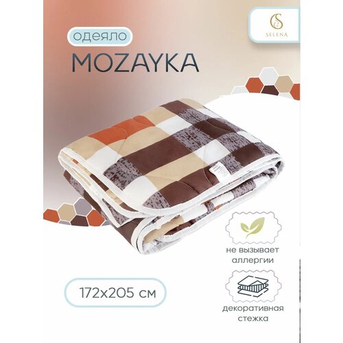 Одеяло SELENA Mozayka облегченное, 140 х 205 см, светло-бежевый