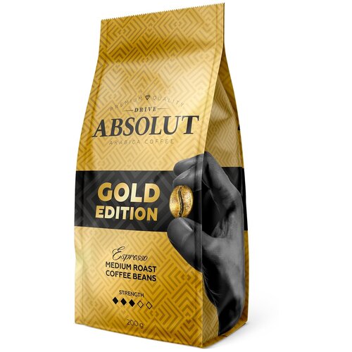 Кофе Absolut Drive Gold Edition в зернах . 200г