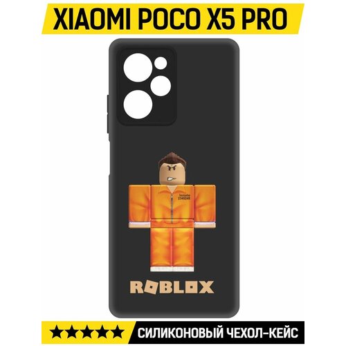 Чехол-накладка Krutoff Soft Case Roblox-Заключенный для Xiaomi Poco X5 Pro черный чехол накладка krutoff soft case roblox заключенный для xiaomi poco m6 pro 5g черный