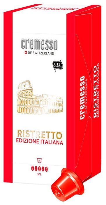Кофе в капсулах Cremesso Ristretto Italiano 16 порций - фотография № 1