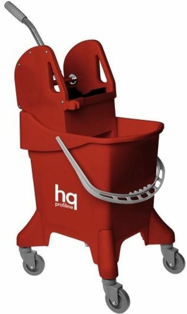 фото HQ Profiline Тележка одноведерная с универсальным отжимом, красная, 31 л арт. 74621