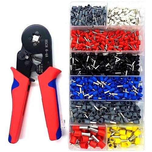 Кримпер профессиональный для обжима с наконечниками в наборе 1200 шт 1510₽