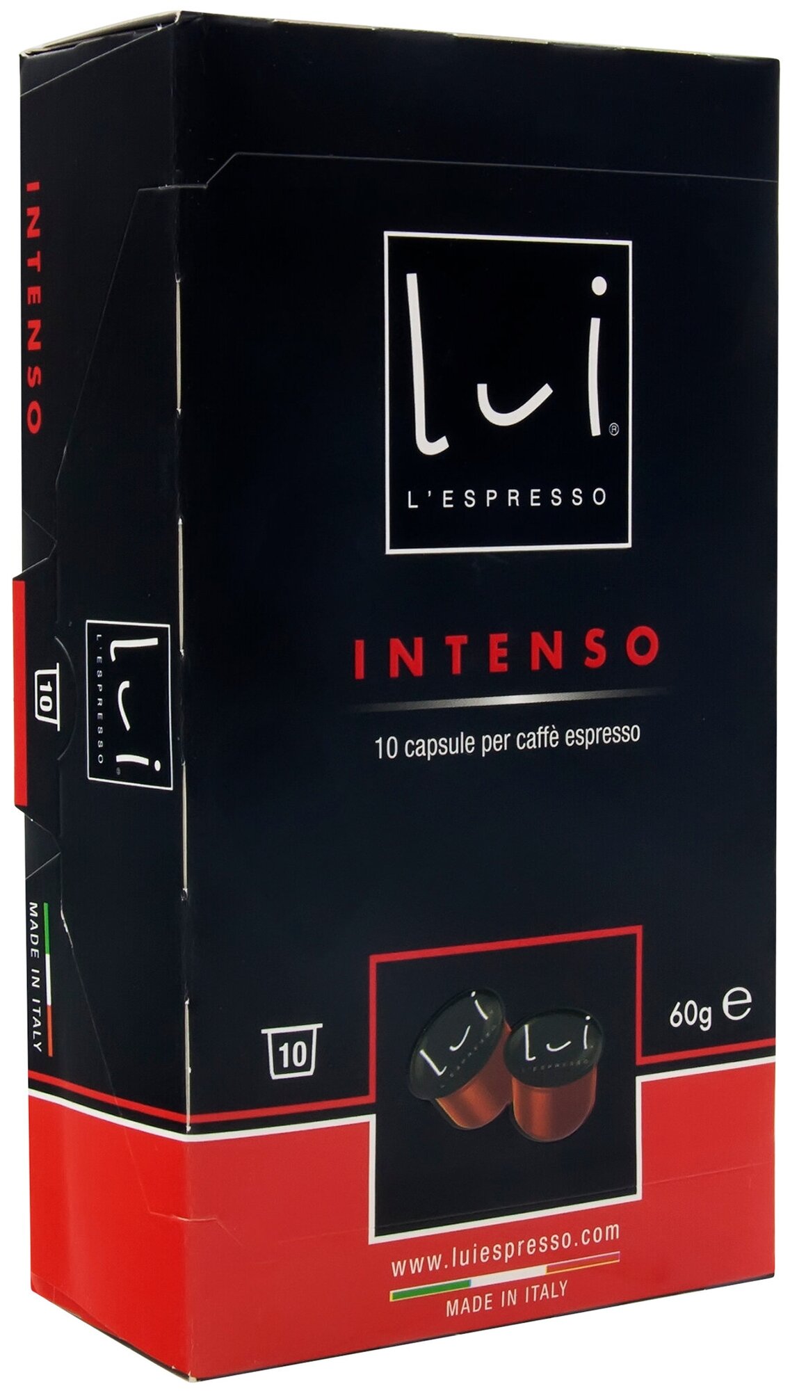 Кофе в капсулах Lui L'espresso Intenso, для кофемашин Lui L'espresso, 10 капсул - фотография № 3