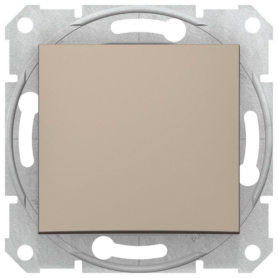 SEDNA выключатель кнопочный, сх.1, 10А, 250В, титан, SCHNEIDER ELECTRIC SDN0700168 (1 шт.)