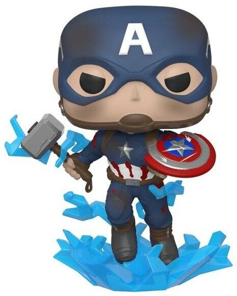 Фигурка Funko POP! Bobble Marvel Avengers Endgame Captain America w/Broken Shield&Mjolnir (573)45137