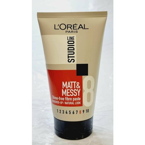 Паста для укладки L'Oral Paris Studio Line Matt & Messy Paste Матовая паста для ультрастойкой укладки, 8/10 150 мл (Из Финляндии) паста матирующая сильной фиксации ye style matte paste 100 мл yellow mr 18402