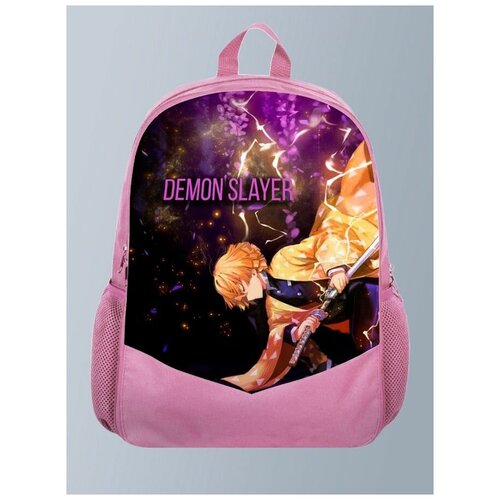 Розовый рюкзак с принтом Аниме Клинок рассекающий демонов Demon Slayer, Приключение - 34