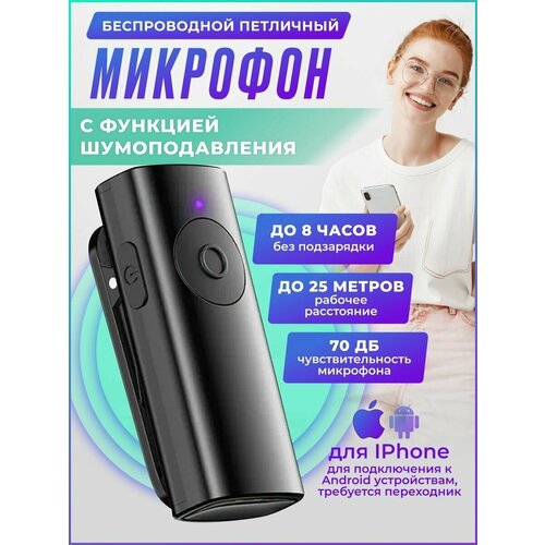 Микрофон мини петличный беспроводной с шумоподавлением 154000₽