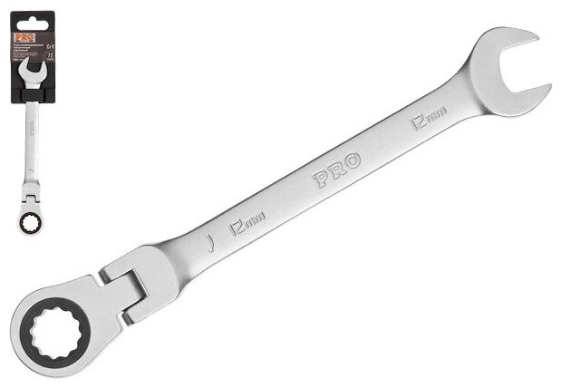 Ключ комбинированный 12 мм с поворотной трещоткой PRO STARTUL (PRO-7212)