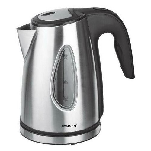 Чайник электрический Sonnen KT-1732B 2200 Вт серебристый чёрный 17 л нержавеющая сталь 247500₽