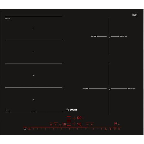 Индукционная варочная панель Bosch PXE601DC1E независимая черный 13825000₽