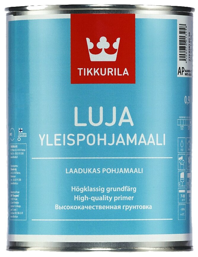 Грунтовка Tikkurila Luja универсальная, 2.7 л, белый —  в .