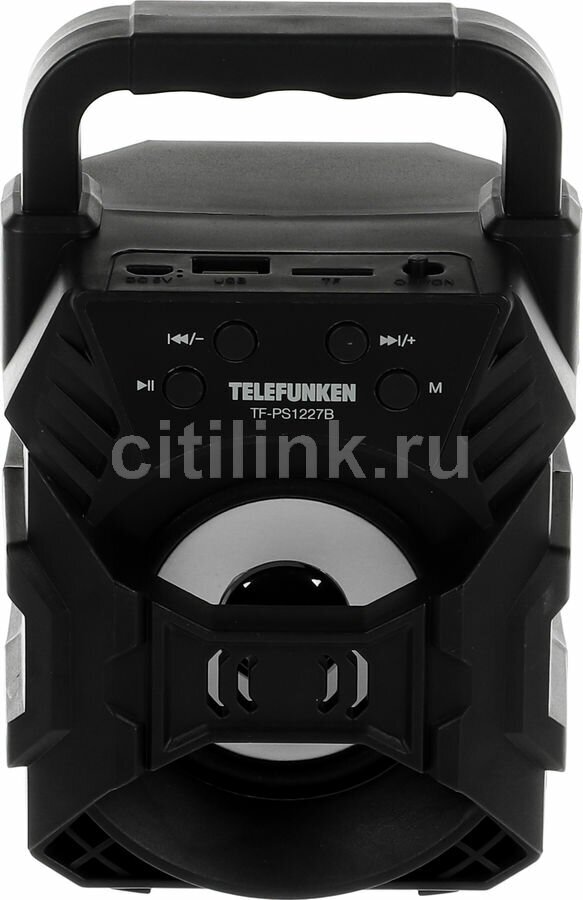 Колонка портативная Telefunken TF-PS1227B, 8Вт, черный [tf-ps1227b(черный)]