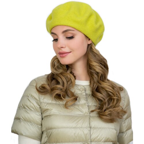 Берет TONAK, демисезон/зима, шерсть, утепленный, размер 56-57, желтый