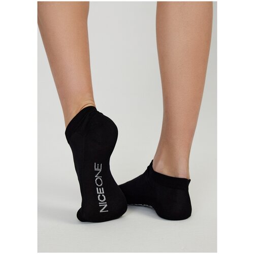 фото Женские носки niceone укороченные, размер m, черный