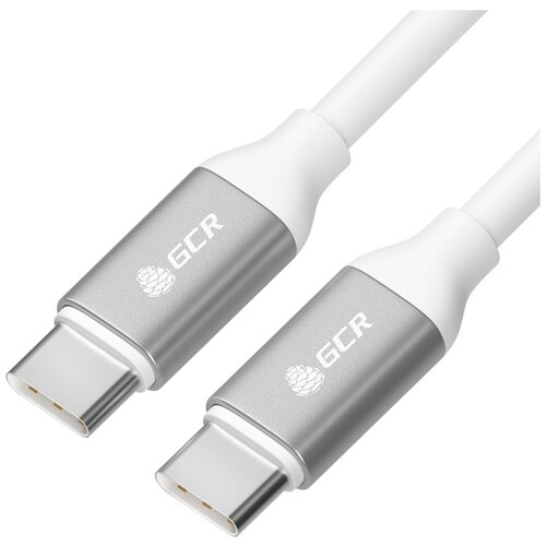 Кабель GCR USB Type-C - USB Type-C (GCR-UCPD4), 1 м, 1 шт., белый сзу akai ch 6a08 1usb typec power delivery 18w white
