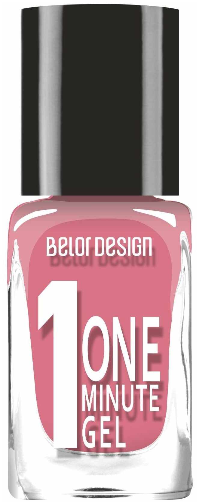 BelorDesign Лак для ногтей One minute gel, т. 206 натуральный малиновый