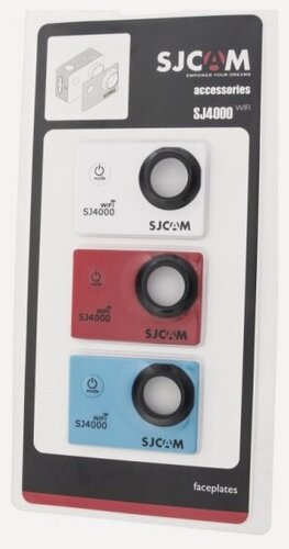Изображение товара Сменные передние панели Sjcam на камеру SJ4000 wifi (3шт.) - белая, красная, синяя.