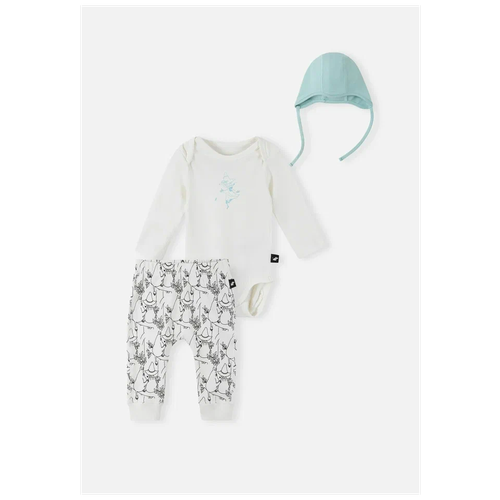 фото Комплект одежды reima детский, боди и чепчик и брюки, повседневный стиль, размер 68, черный
