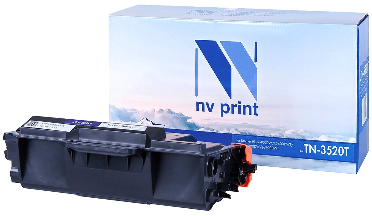 Лазерный картридж NV Print NV-TN3520T для Brother HL-L6400DW, L6400DWT, MFC-L6900DW, L6900DWT (совместимый, чёрный, 20000 стр.)