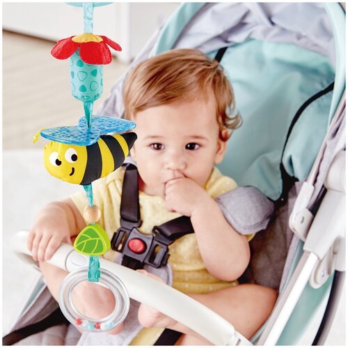 Серия Малышам - игрушка для новорожденных - подвеска-держатель для соски Hape Пчелка E0022_HP детский музыкальный погремушка с регулируемым зажимом подвесная игрушка колокольчик для детской кроватки детской коляски