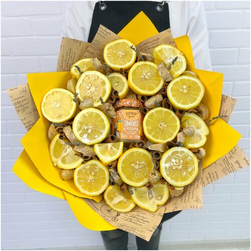 Мед лимоны имбирь в букете Flowerstorg N1047