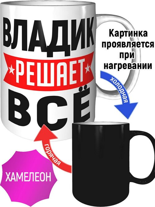 Кружка Владик решает всё - хамелеон