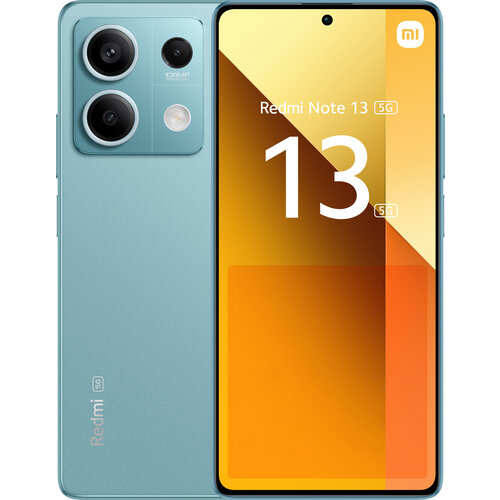 Смартфон Xiaomi Redmi Note 13 5G 8/256 ГБ Global, Dual nano SIM, Ocean Teal сотовый телефон xiaomi redmi note 11e сотовый телефон mediatek dimensity 700 android смартфон 5000 мач быстрая зарядка qc18w