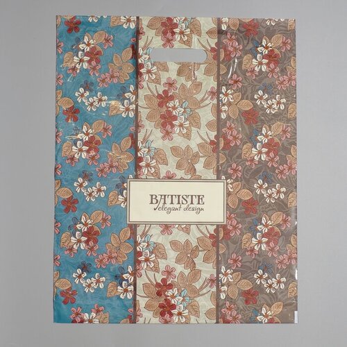 Пакет Батист полиэтиленовый с вырубной ручкой 60 мкм 38 х 47 см 50шт 2121₽